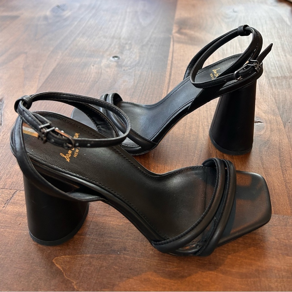 Sam Edelman Kia Block Heel Sandal | Black Leather| Size 7 - Picture 5 of 10